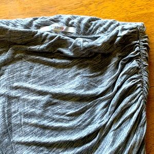 XL Gathered Side Heather Grey Skirt by Studio M